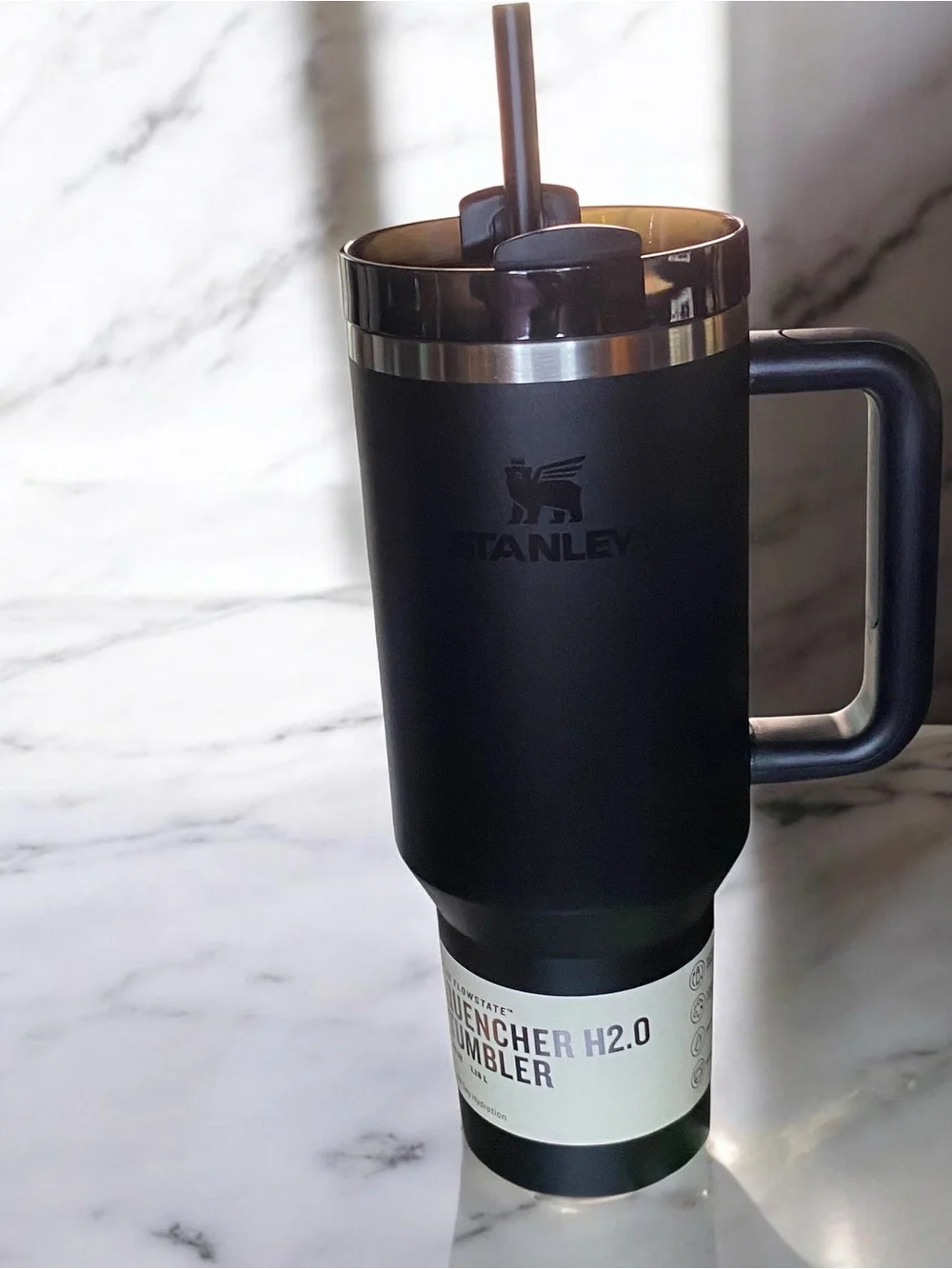 Stanley 40oz Quencher H2.0 FlowState Travel Tumbler - Black Tonal NTW